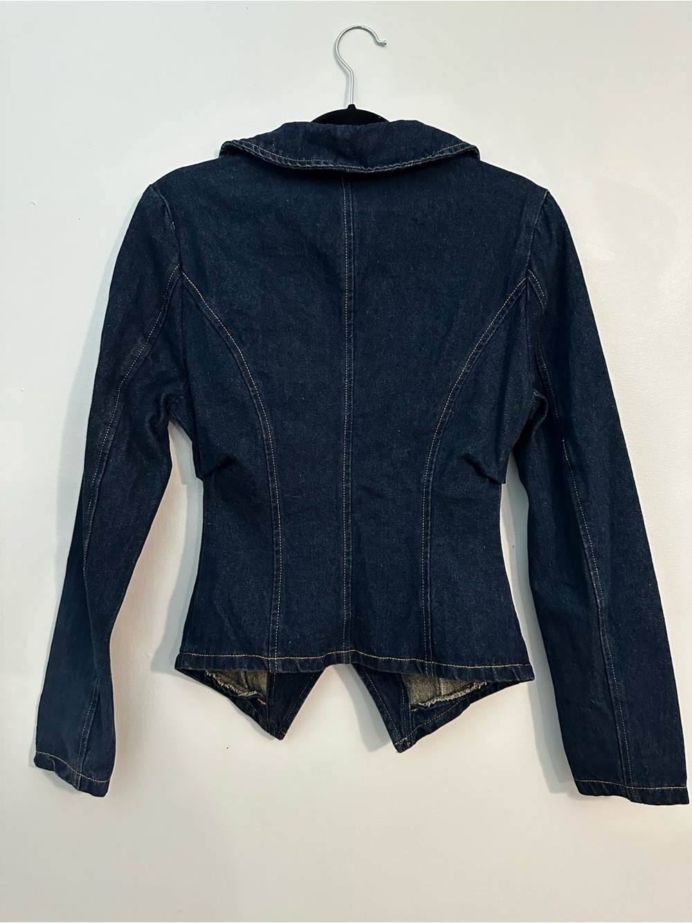 LIONESS Denim Dark Wash Blazer Jacket Size Small - Picture 6 of 10
